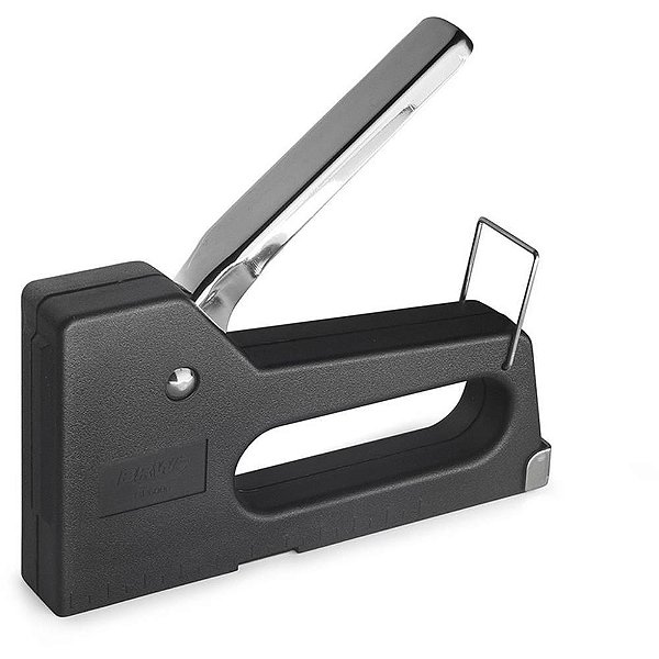 Grampeador Tapeceiro Pistola Plástico 106/6 14,5CM Preto