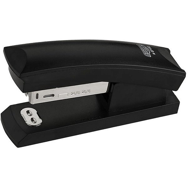 Grampeador Plástico para 20 Folhas 26/6 10,5CM Preto