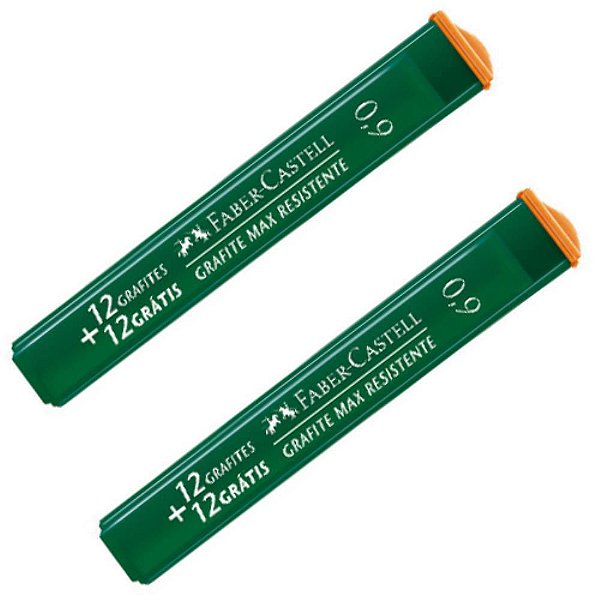 Grafite 0.9MM Polymer B 12 Tubos X 24 Minas - Caixa com 12 Unidades