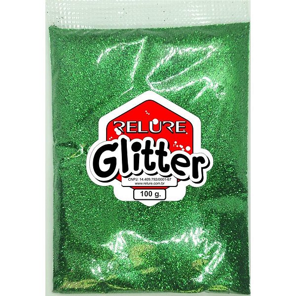 Glitter PVC Verde Bandeira 100G
