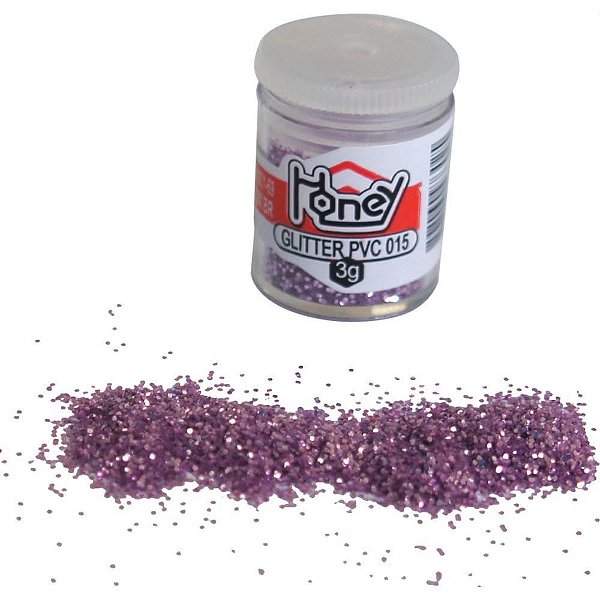 Glíter PVC Rosa Potes 3G PCT com 12