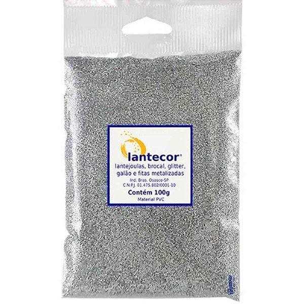 Glíter PVC Prata 100G