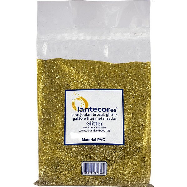 Glíter PVC Ouro 500G