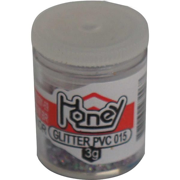 Glitter PVC Multicor Potes 3G Pacote com 12