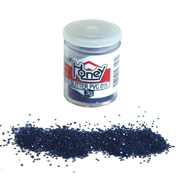 Glitter PVC Azul Royal Pote 3G - Pacote com 12