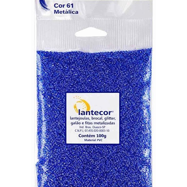 Glíter PVC Azul 100G
