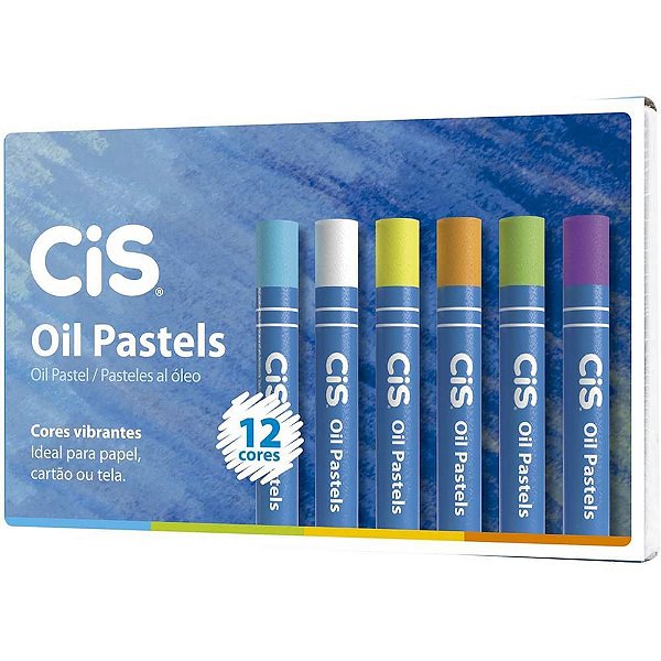Giz Pastel Oleoso 12 Cores - Estojo