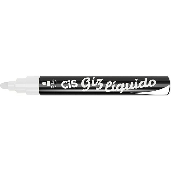Giz Líquido CIS Ponta Ogiva 5MM Branco CX com 06