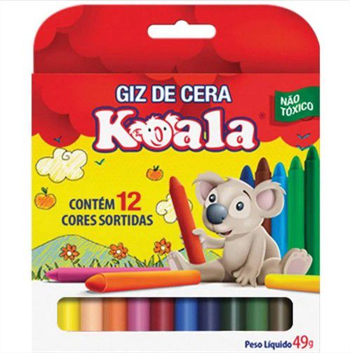 Giz de Cera Fino 12 Cores Koala (0000000941914)