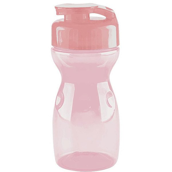 Garrafa Plástica Veneza Rosa 350ML - Pacote com 6