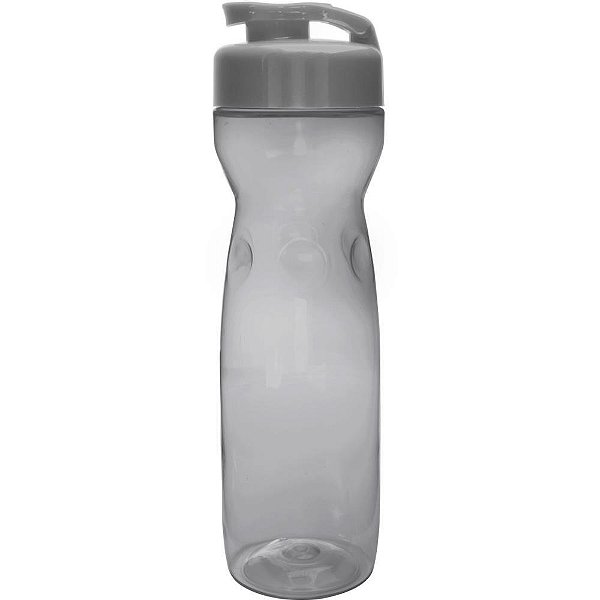 Garrafa Plástica Veneza Cinza 600ML - Pacote com 03 Unidades