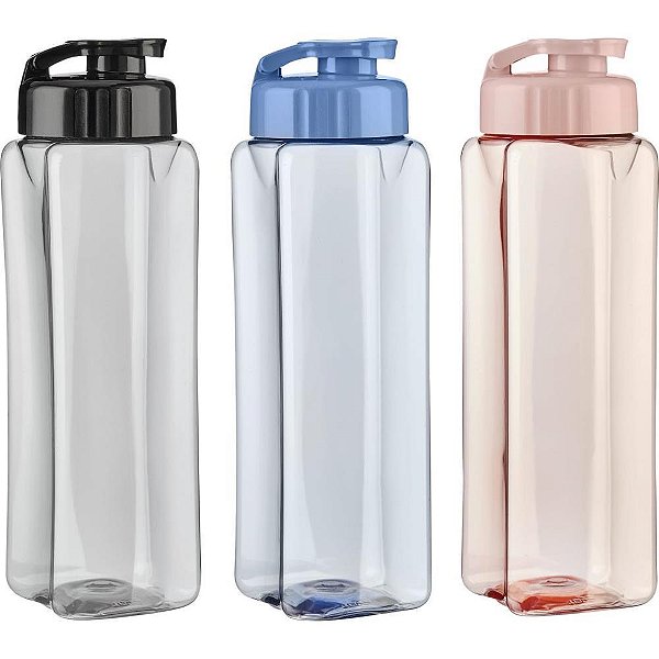 Garrafa Plástica Valsa 800ML Sortida - Pacote com 3 Unidades