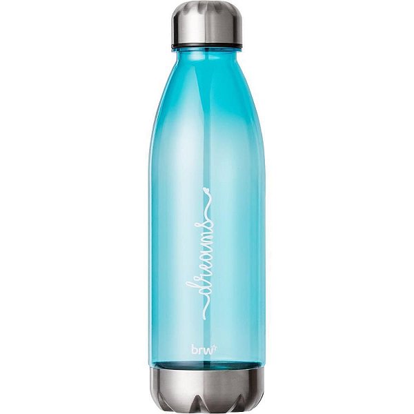 Garrafa Plástica Estampada 700ML Azul Pastel