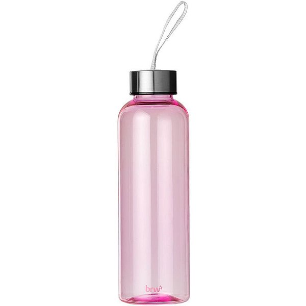 Garrafa Plástica com ALÇA 500ML Rosa Pastel