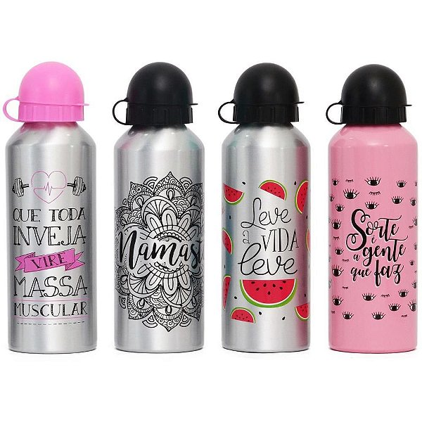 Garrafa de Alumínio Squeeze Decorada 500ML (S)