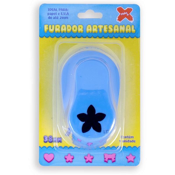 Furador Papel e EVA Gigante FLOR 5 Pétalas 38MM
