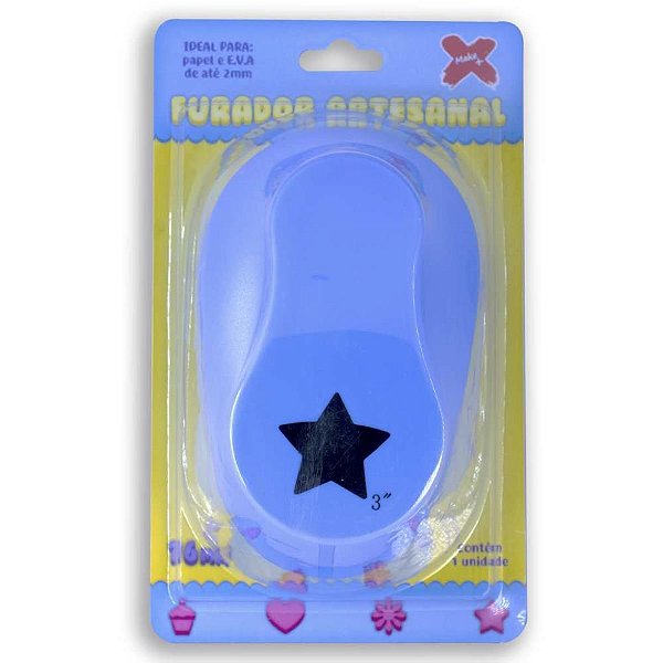 Furador de Papel e EVA Gigante Estrela 76MM