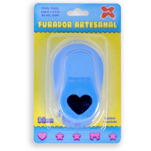 Furador Papel e EVA Gigante Coração 38MM