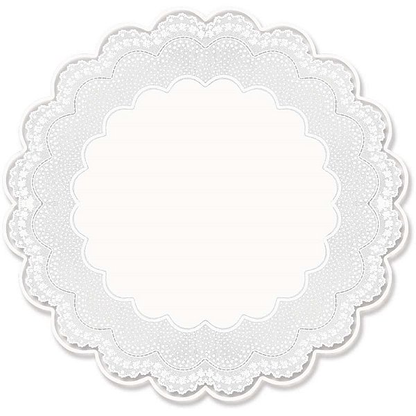Fundo para Cesta Poli Redondo INGLÊS Branco 48CM - Pacote com 50