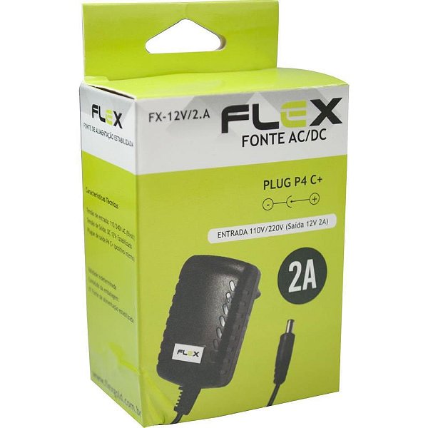 Fonte de Alimentação Estabiliza 12V/2A/PLUG P4