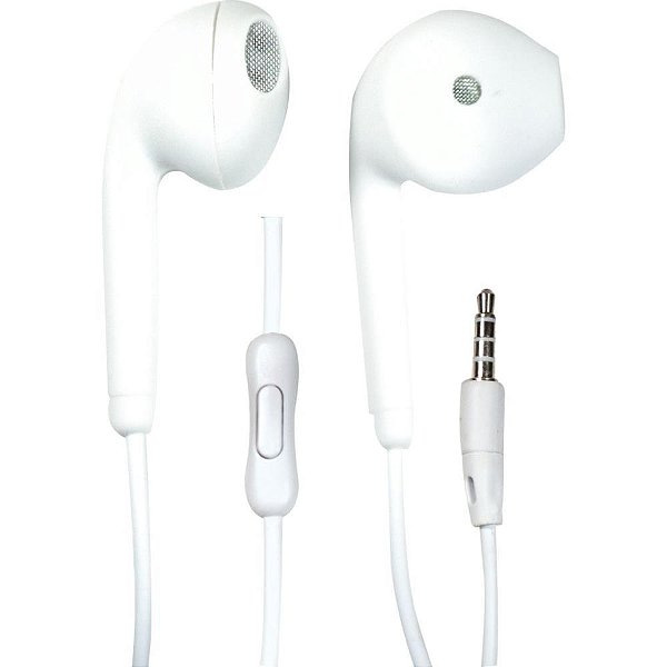 Fone de Ouvido P2 Estéreo com Atendimento PRETO/BRANCO