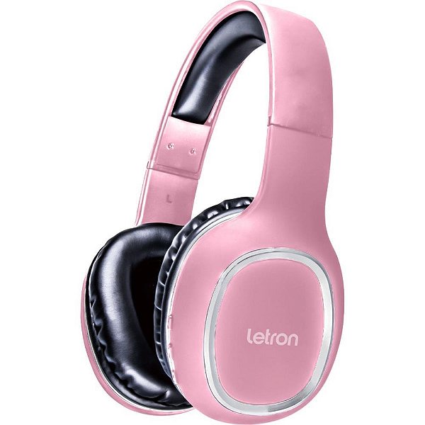 Fone de Ouvido Bluetooth Letron Headphone Mood Rosa