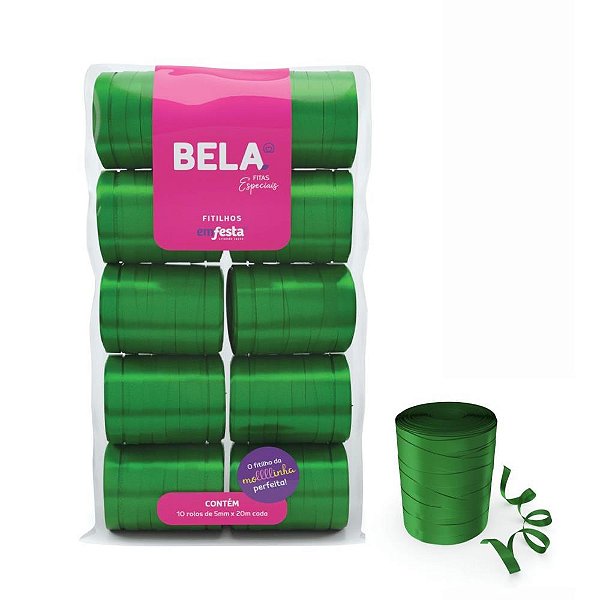 Fitilho 5MM X 50M Verde Escuro - Pacote com 10