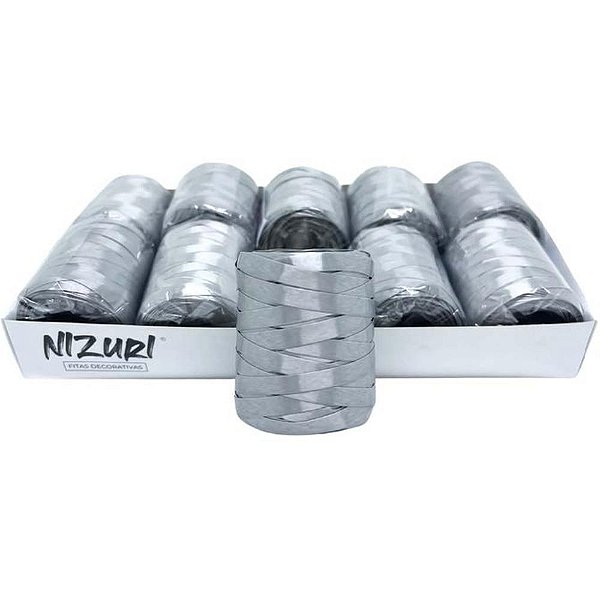 Fitilho 5MM X 50M Prata - Pacote com 10