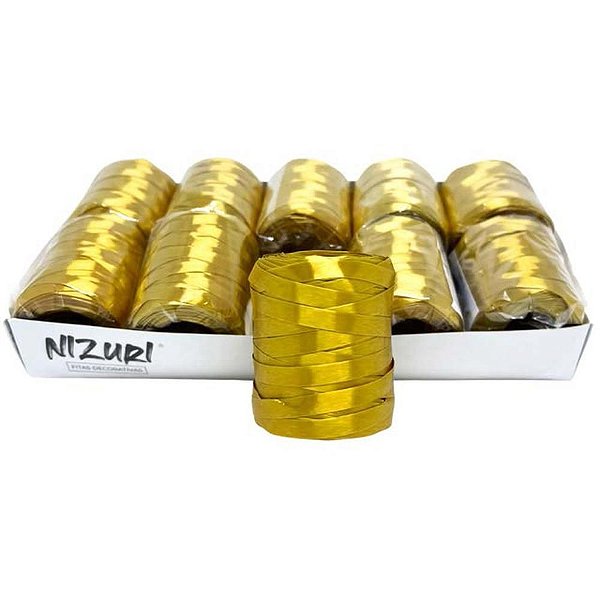 Fitilho 5MM X 50M Dourado PCT com 10