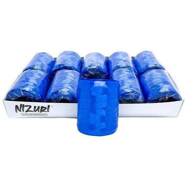 Fitilho 5MM X 50M Azul Pacote com 10 Unidades