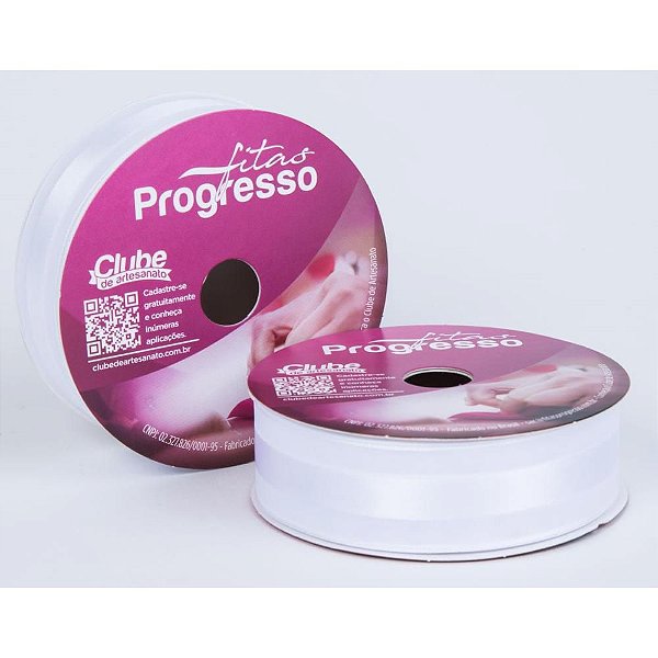 Fita Voal com Cetim 22MM 10M Branco (7891521461240)