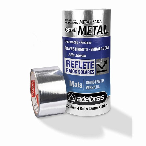 Fita para Empacotamento Qualitape 48MMX40M Metalizada PCT com 04