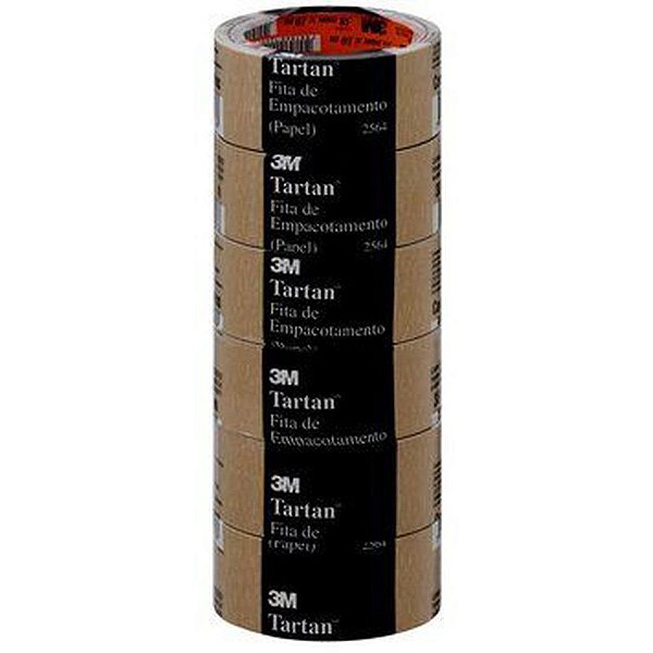 Fita para Empacotamento Papel Crepado 2564 38MMX10M Pacote com 06