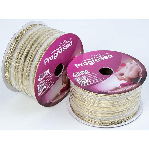 Fita Metalizada 38MM X 10M ARAMADA Ouro