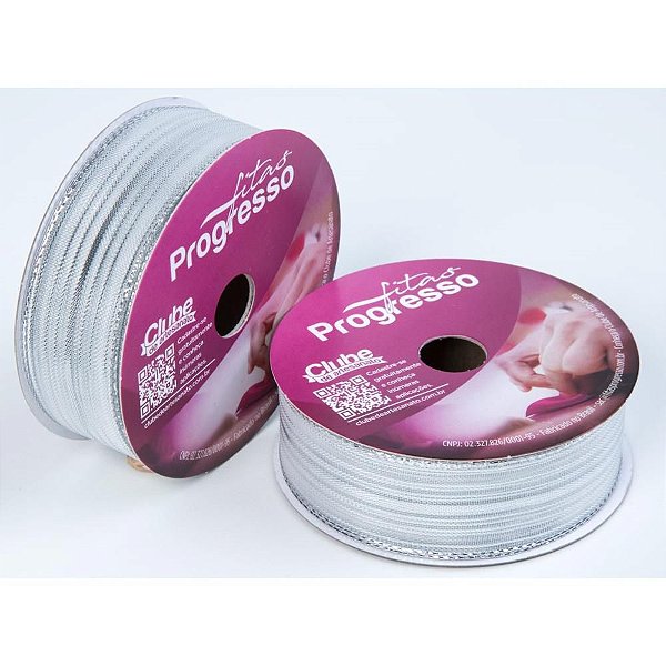 Fita Metalizada 25MM 10M Prata ARAMADA