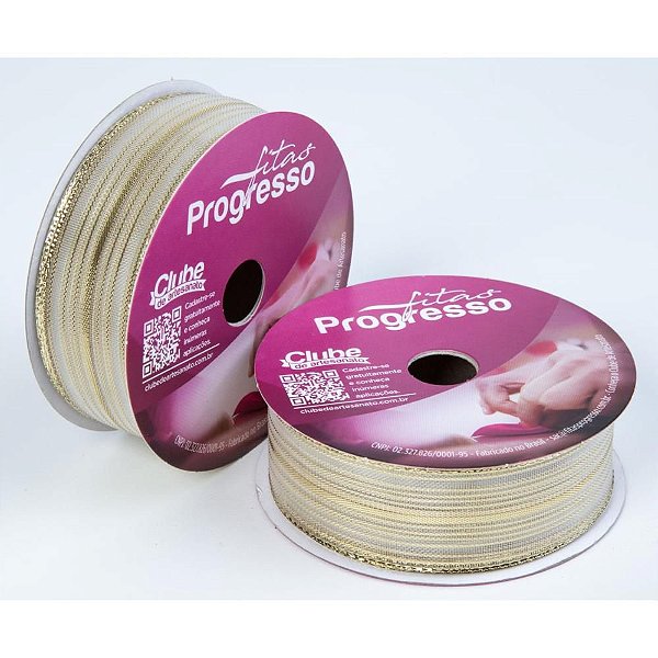 Fita Metalizada 25MM 10M Ouro ARAMADA