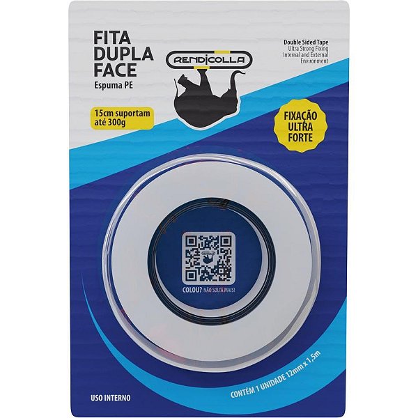 Fita Dupla Face Espuma 19MM X 15M