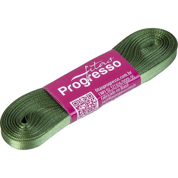 Fita de Cetim 7MM 10M Verde Militar