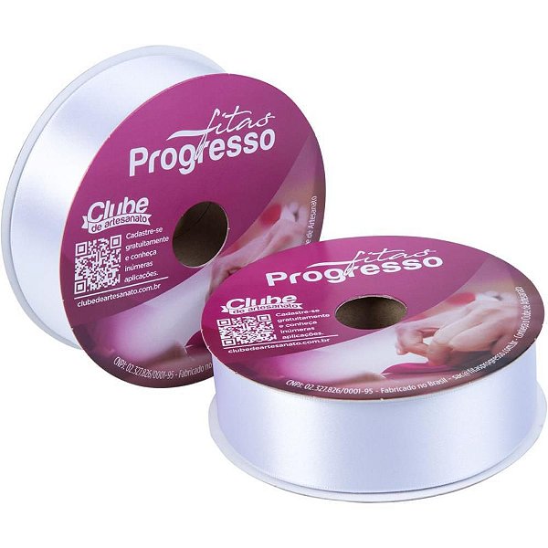 Fita de Cetim 38MM 50M Branco 201