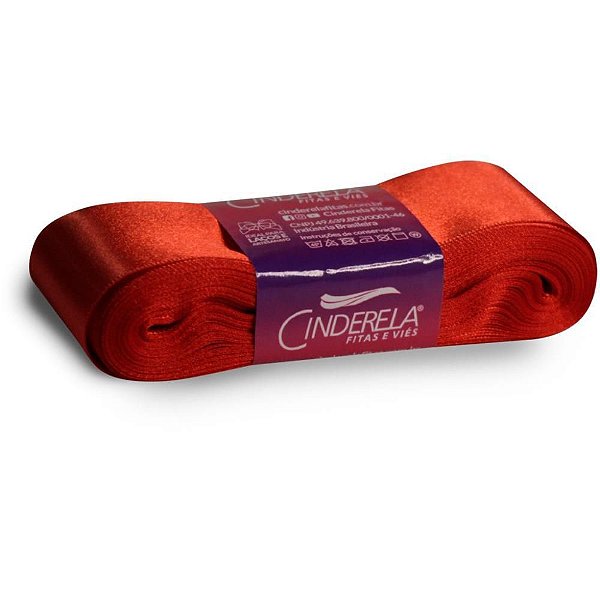 Fita de Cetim 38MM 10M Vermelho Paixão