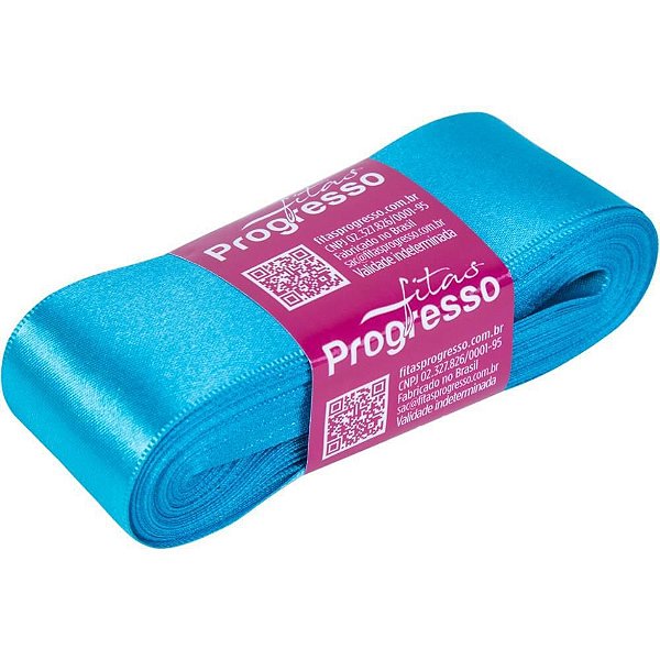 Fita de Cetim 38MM 10M Azul Turquesa 213