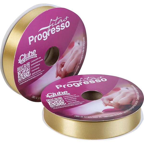 Fita de Cetim 22MM 50M Ouro