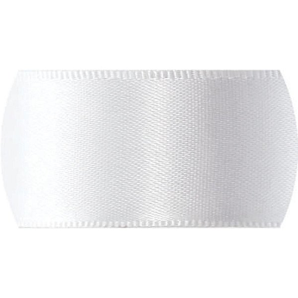 Fita de Cetim 22MM X 10M Branco 201 - Poliester