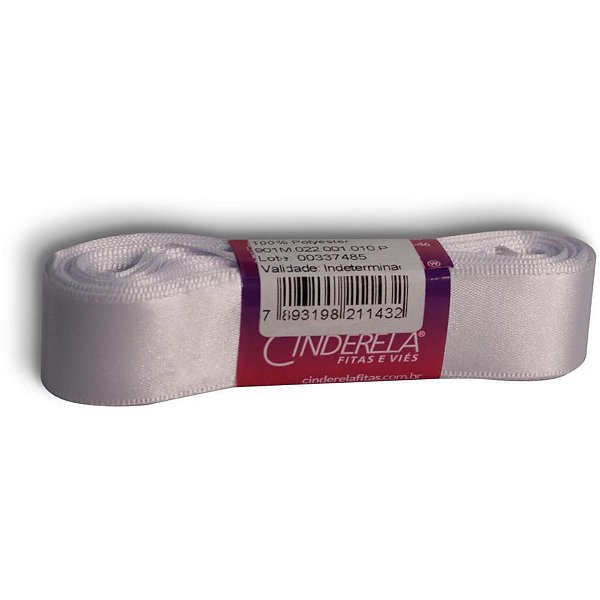 Fita de Cetim 22MM 10M Branco