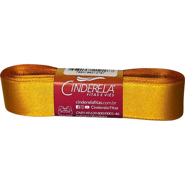 Fita de Cetim 22MM 10M Amarelo
