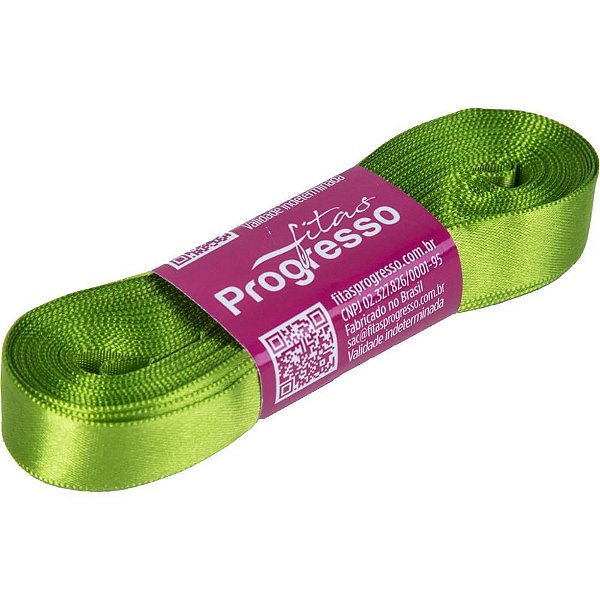 Fita de Cetim 15MM 10M Verde Folha