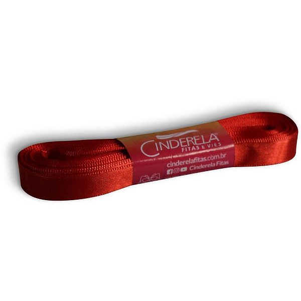 Fita de Cetim 10MM 10M Vermelho Paixão