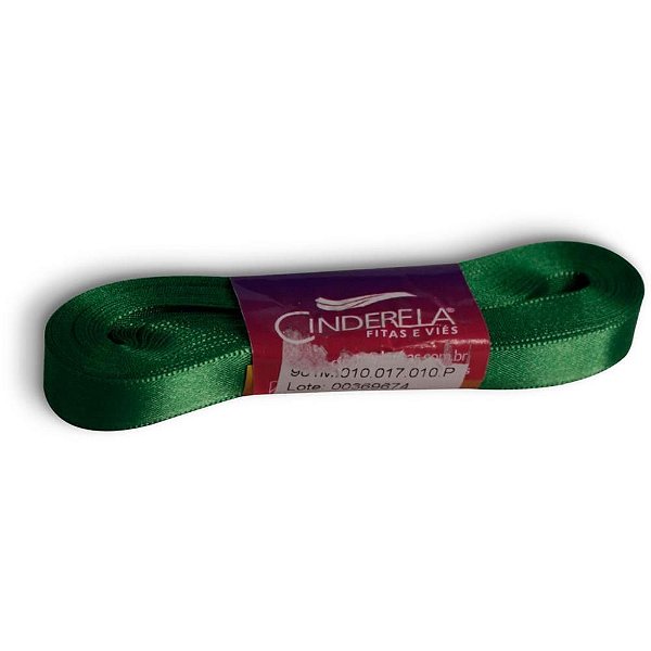 Fita de Cetim 10MM 10M Verde Bandeira