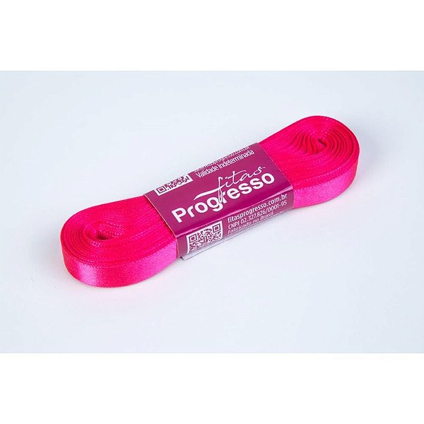 Fita de Cetim 10MM 10M Rosa Neon 279