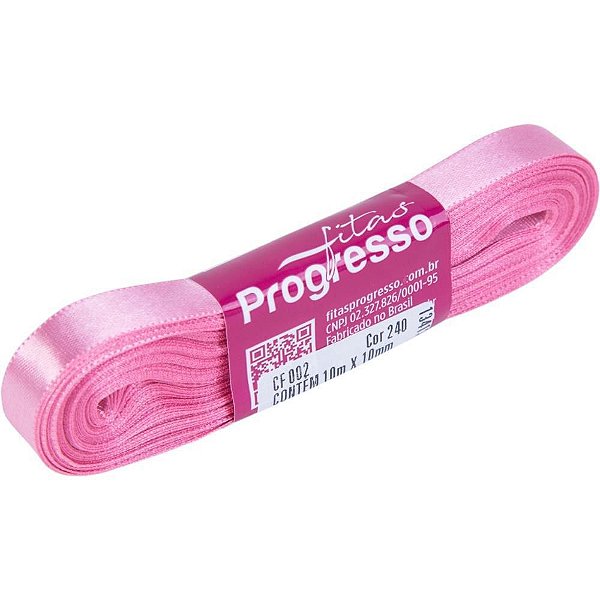 Fita de Cetim 10MM 10M Rosa Escuro 240